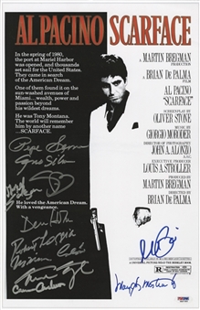 Scarface 11x17 Movie Poster Signed by 11 Including Al Pacino (PSA/DNA)